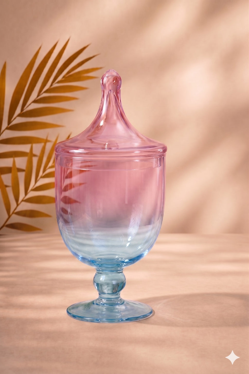 Ombré Trophy Glass Jar | Pink to Blue — Castle Crafts