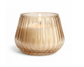 Amber ribbed glass votive candle