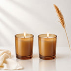 Amber jasmine soy candle set