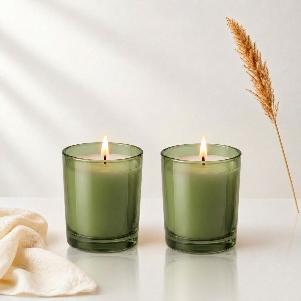 Green jasmine soy candle set