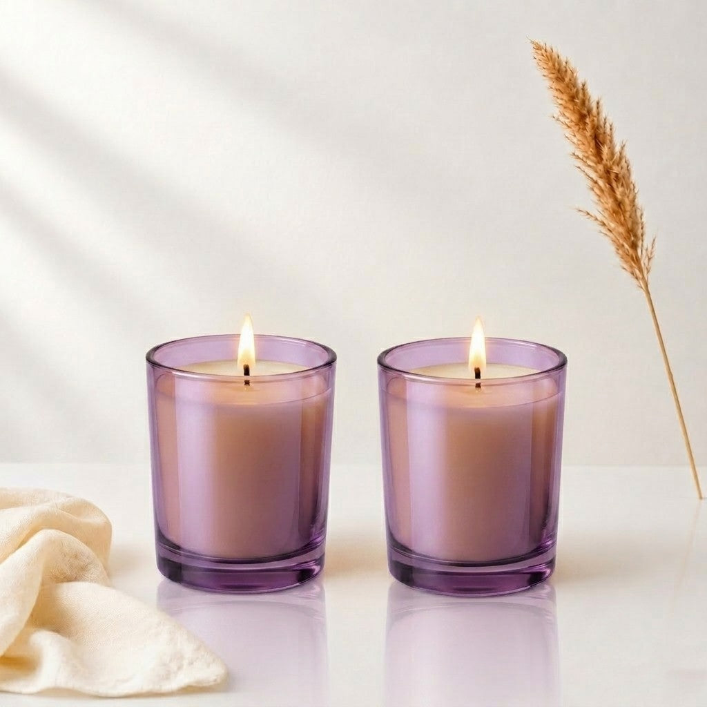 Purple jasmine soy candle set
