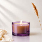 Purple lavender candle