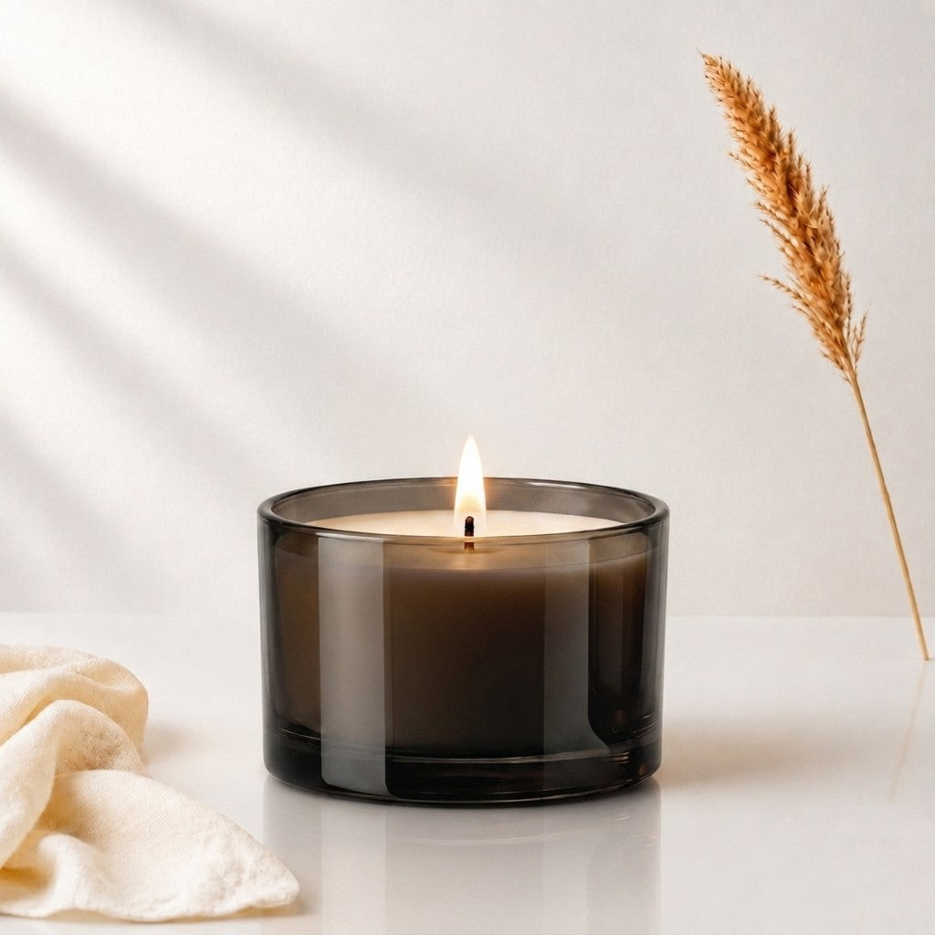 Smoke grey lavender candle