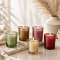 Luxury Colored Glass Soy Wax Candle Set
