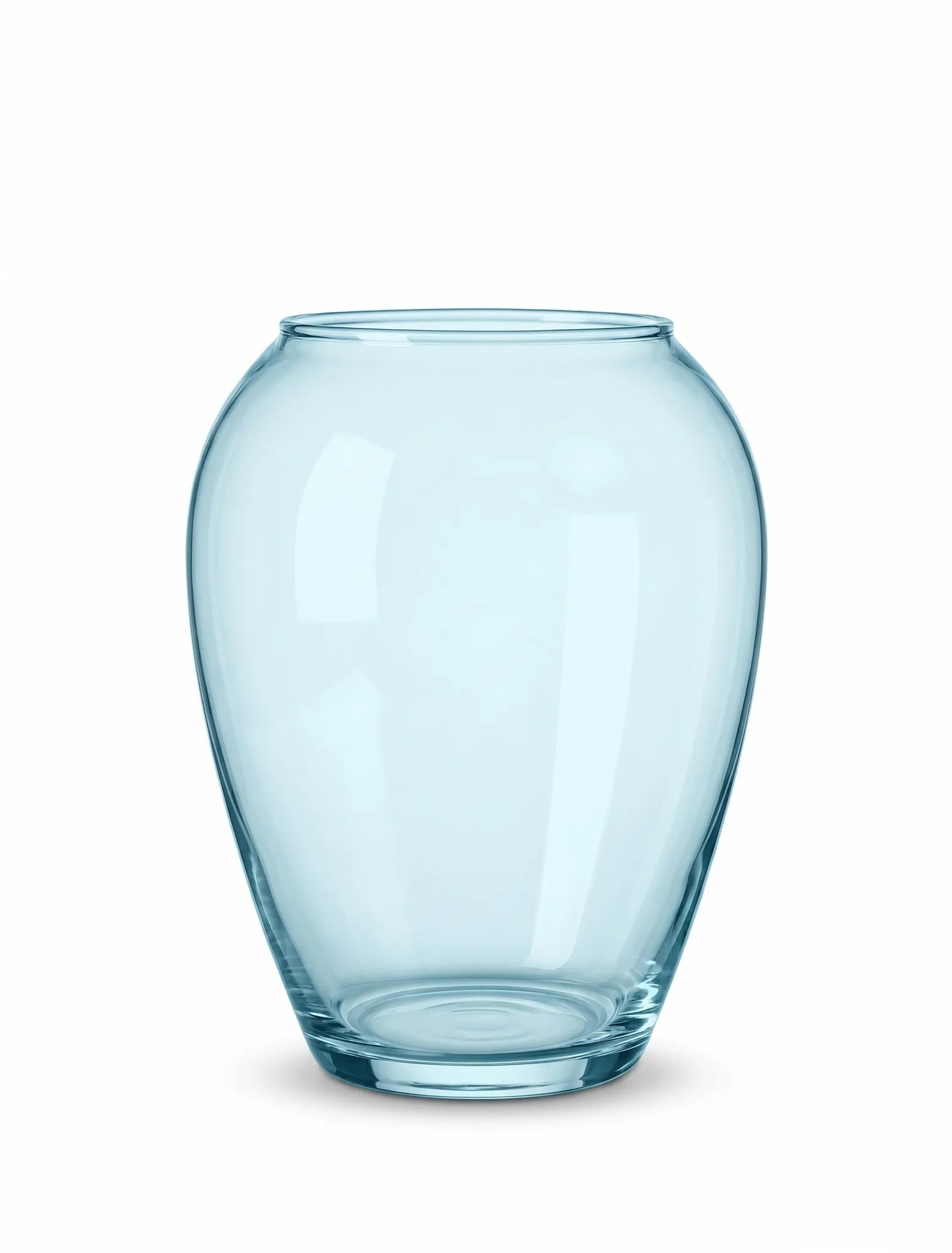 Apple Glass Flower Vase – Blue (7.1") - view 2