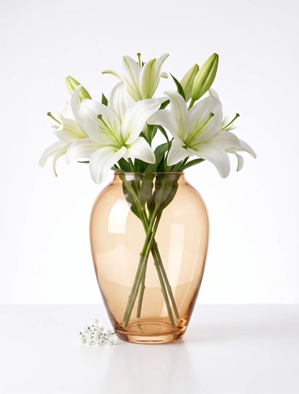 Apple Glass Flower Vase – Gold (7.1")