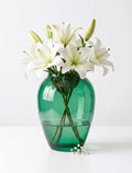 Apple Glass Flower Vase – Green (7.1")
