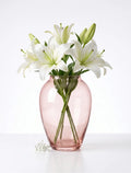 Apple Glass Flower Vase – Pink (7.1")