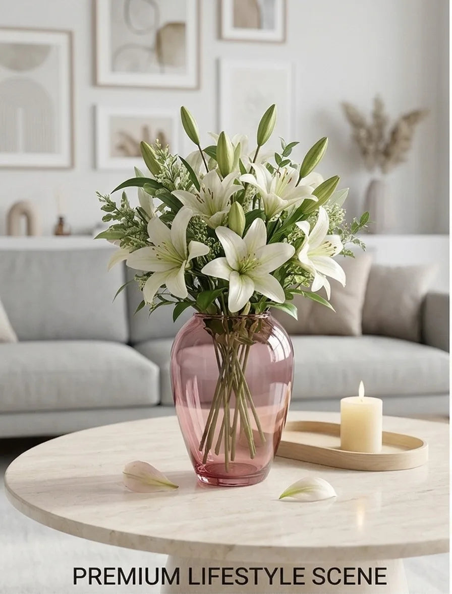 Apple Glass Flower Vase – Red (7.1") - view 5