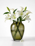 Apple Glass Flower Vase – Green (7.1")