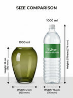 Apple Glass Flower Vase – Green (7.1") - view 4
