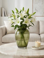 Apple Glass Flower Vase – Green (7.1") - view 5