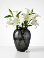 Apple Glass Flower Vase – Grey (7.1")