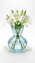 Bud Glass Flower Vase – Blue (3.6")