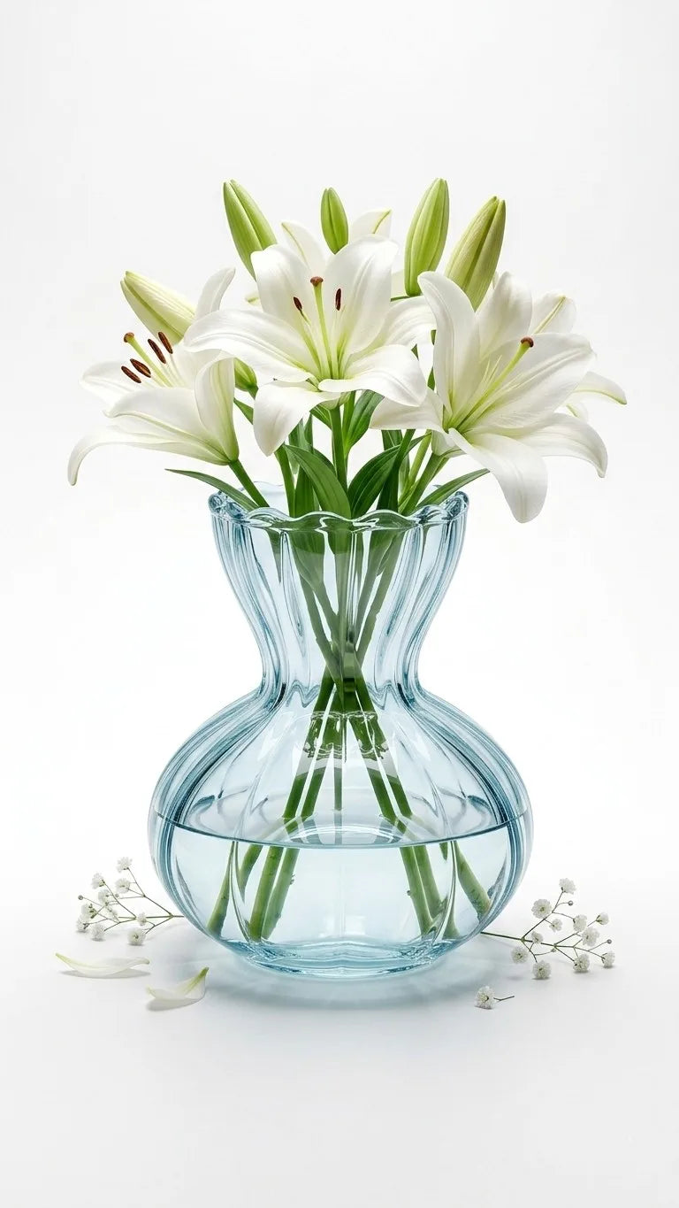Bud Glass Flower Vase – Blue (3.6")