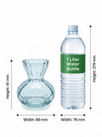 Bud Glass Flower Vase – Blue (3.6") - view 4