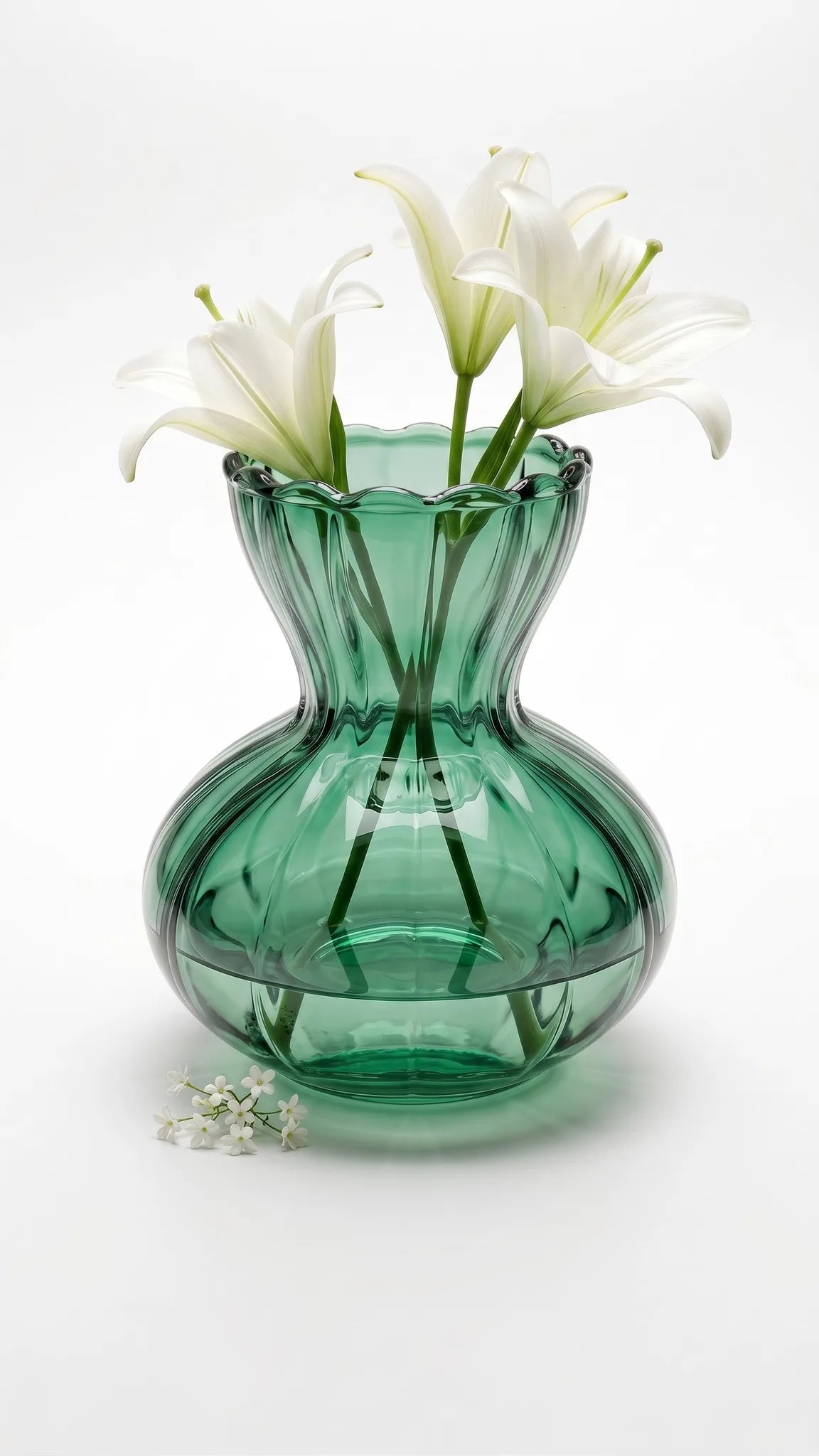 Bud Glass Flower Vase – Green (3.6")