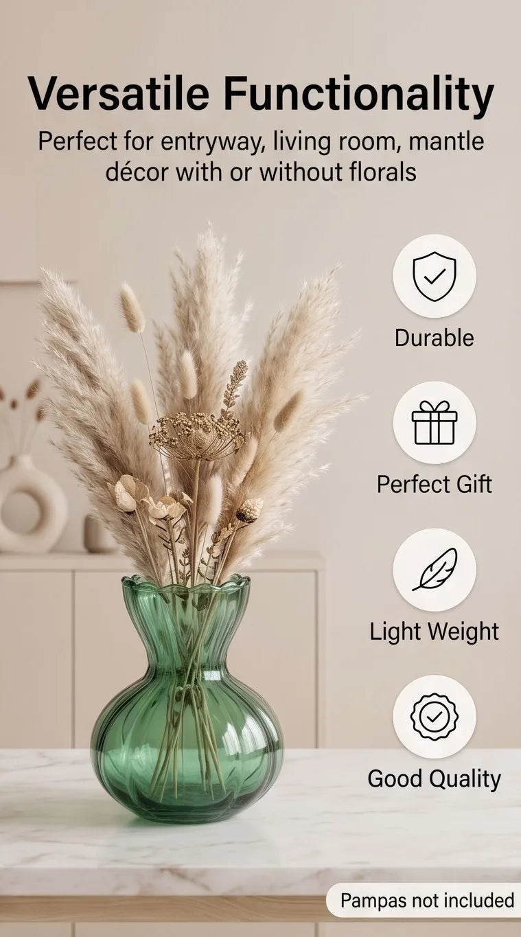 Bud Glass Flower Vase – Green (3.6") - view 3