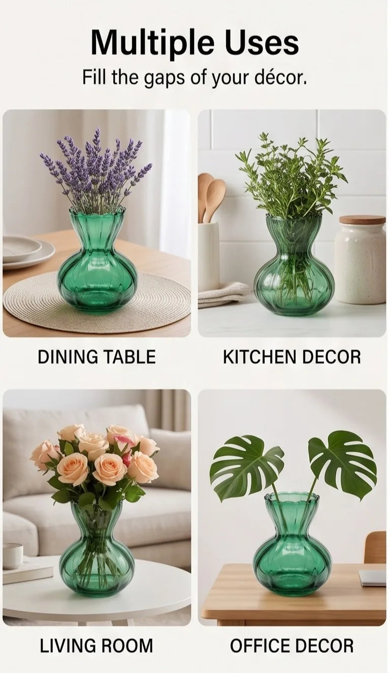 Bud Glass Flower Vase – Green (3.6") - view 5