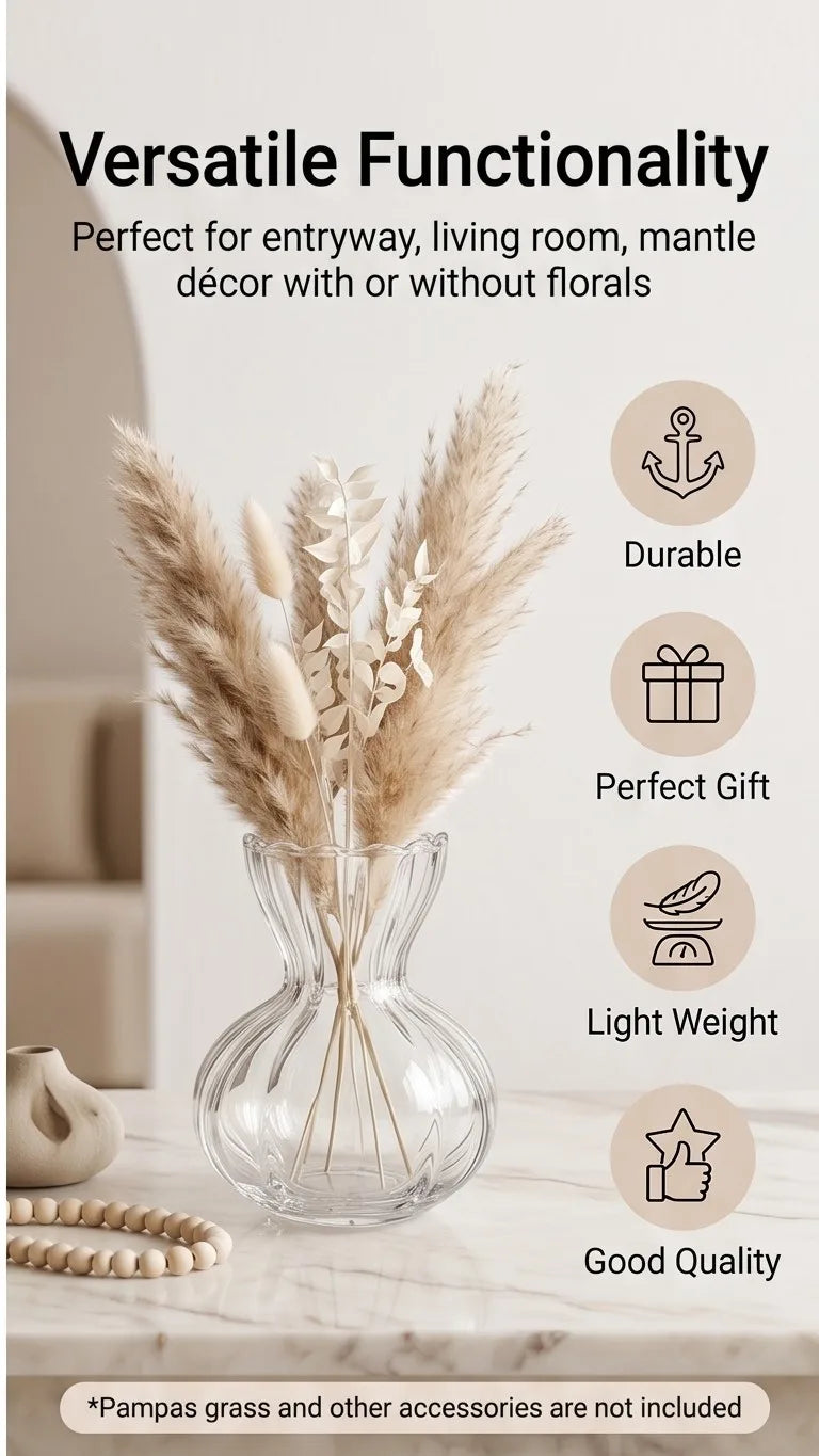 Bud Glass Flower Vase – Clear (3.6") - view 3