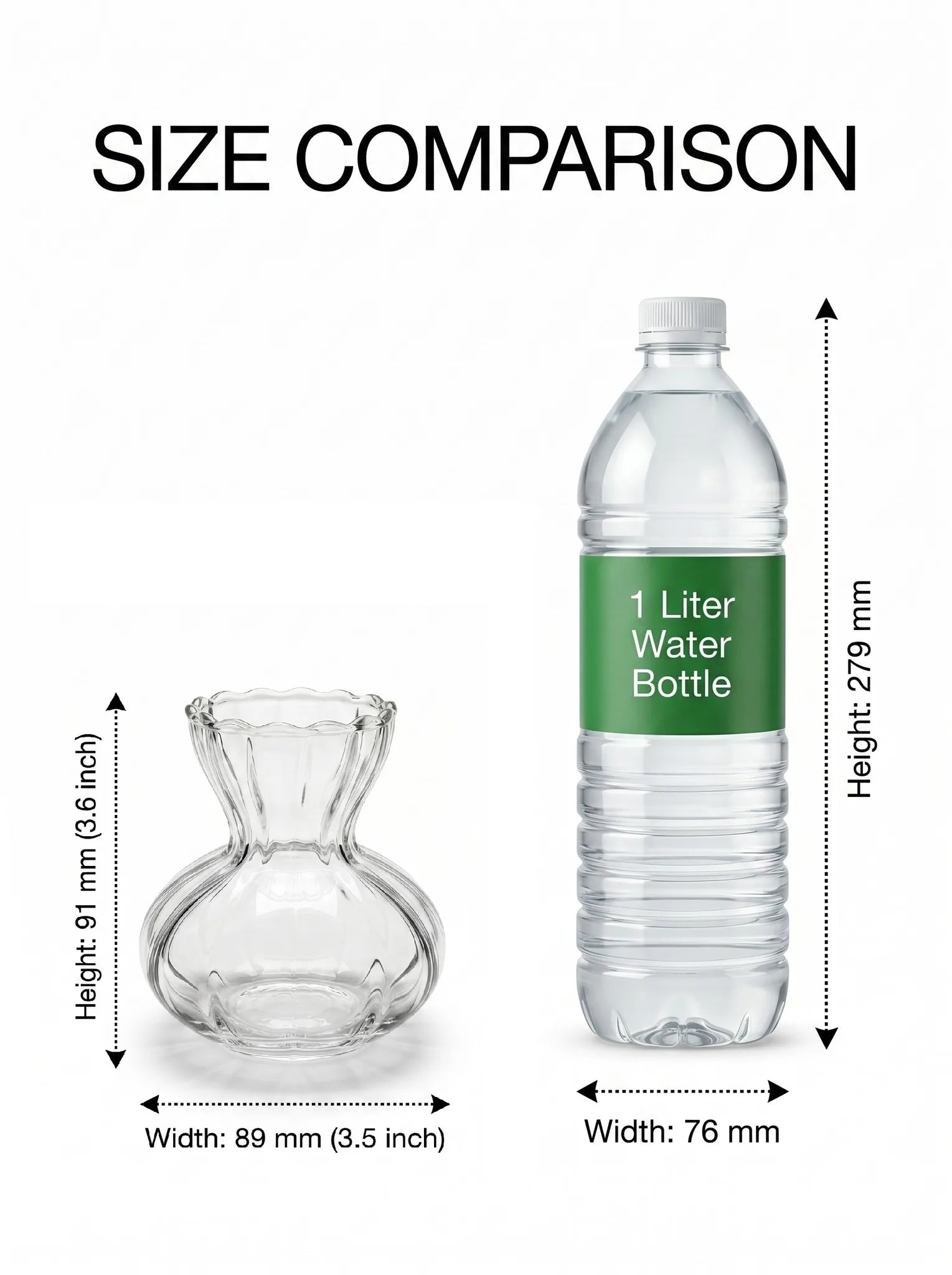 Bud Glass Flower Vase – Clear (3.6") - view 4