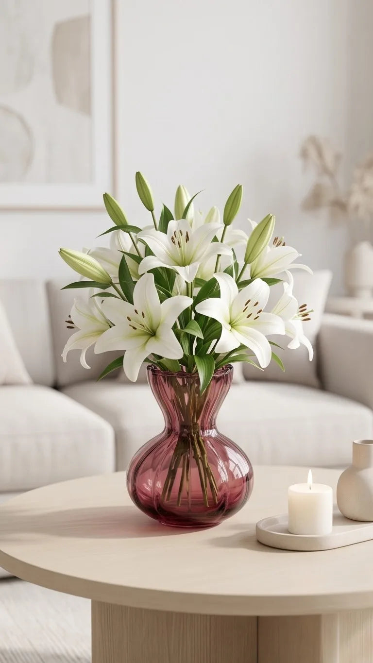 Bud Glass Flower Vase – Red (3.6") - view 2