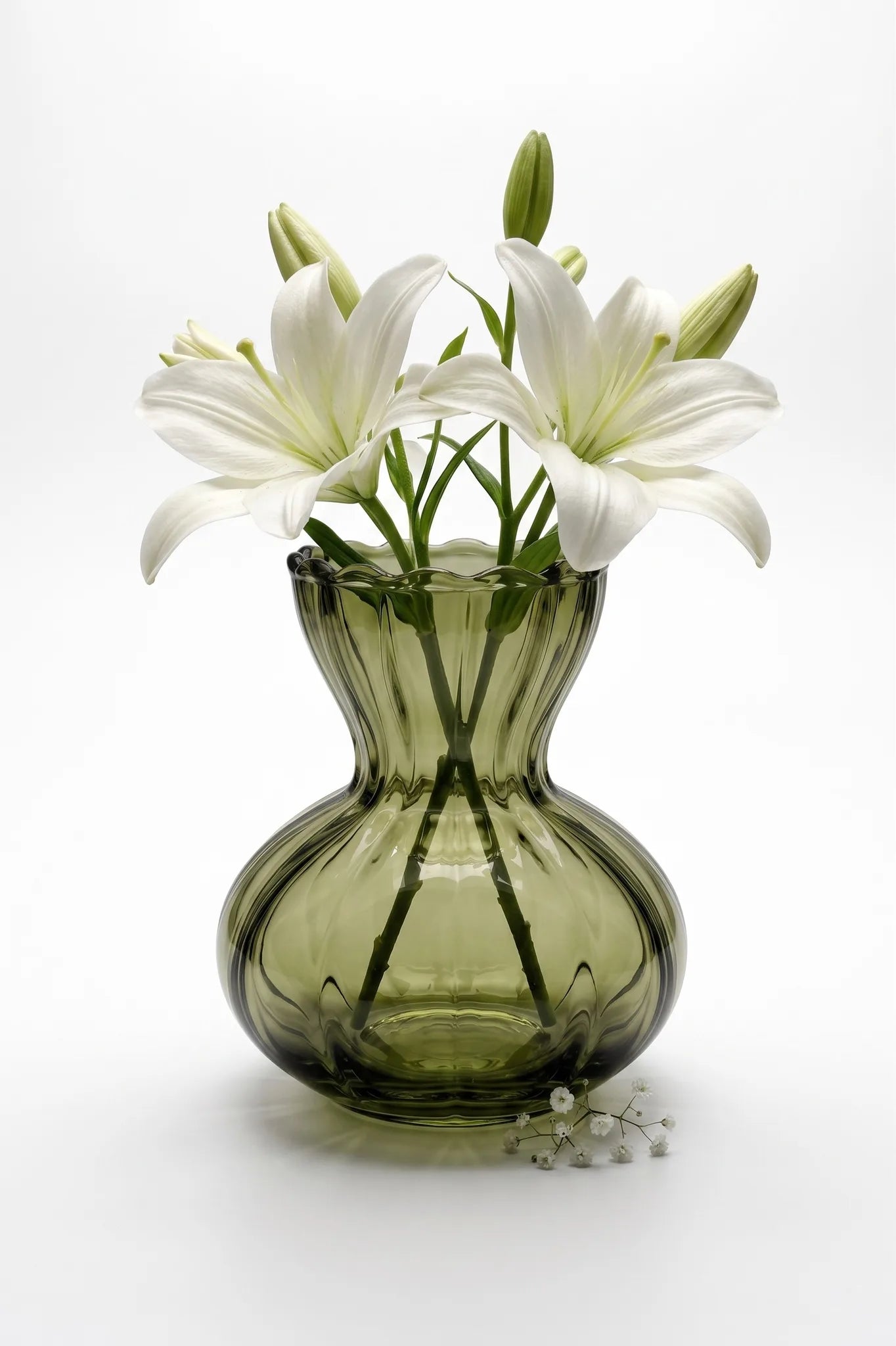 Bud Glass Flower Vase – Green (3.6")
