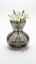 Bud Glass Flower Vase – Grey (3.6")
