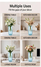 Capsule Glass Flower Vase – Blue (13.7") - view 5