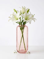 Capsule Glass Flower Vase – Pink (13.7")