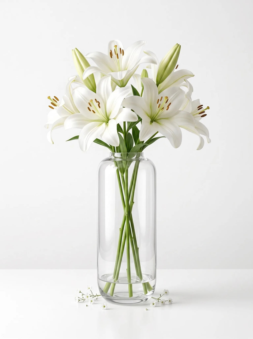 Capsule Glass Flower Vase – Clear (13.7")