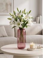 Capsule Glass Flower Vase – Red (13.7") - view 2