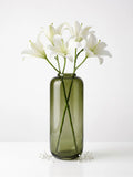 Capsule Glass Flower Vase – Green (13.7")
