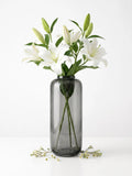 Capsule Glass Flower Vase – Grey (13.7")
