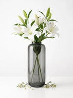Capsule Glass Flower Vase – Grey (13.7")