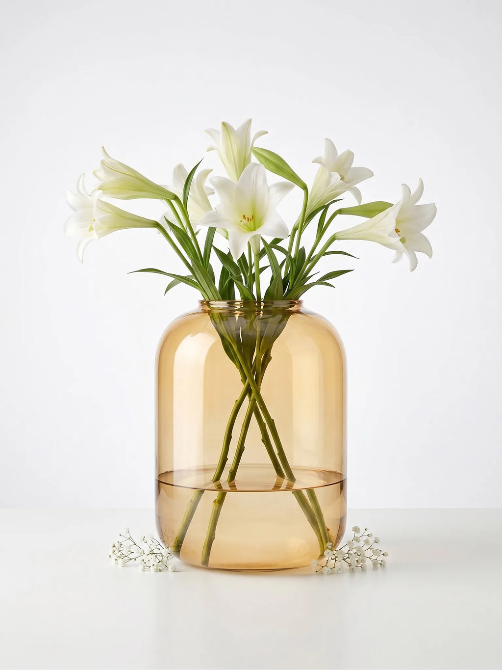 Capsule Glass Flower Vase – Gold (4")