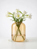 Capsule Glass Flower Vase – Gold (4")