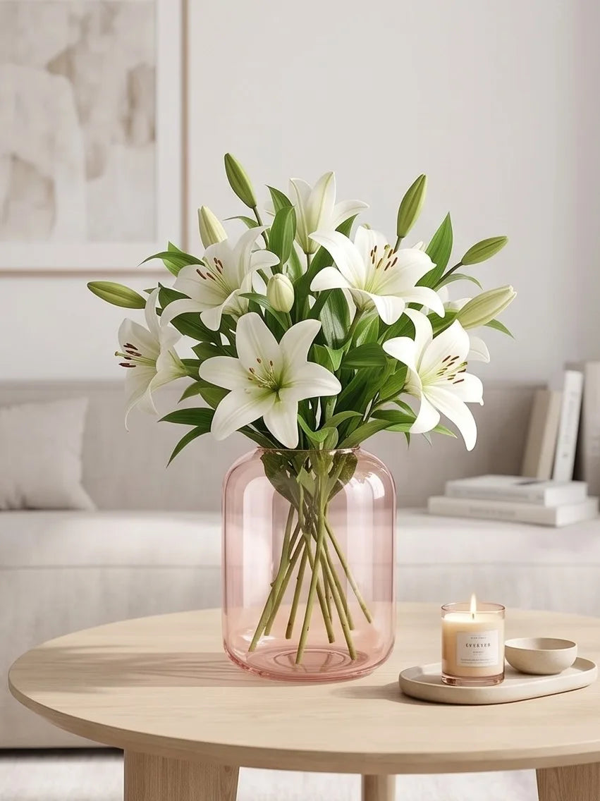 Capsule Glass Flower Vase – Pink (4") - view 2