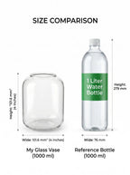 Capsule Glass Flower Vase – Clear (4") - view 4