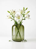 Capsule Glass Flower Vase – Green (4")