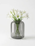 Capsule Glass Flower Vase – Grey (4")