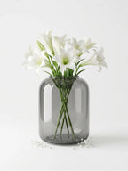 Capsule Glass Flower Vase – Grey (4")