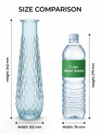 Diamond Glass Flower Vase – Blue (13.5") - view 4