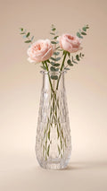 Diamond Glass Flower Vase – Clear (13.5")