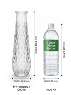 Diamond Glass Flower Vase – Clear (13.5") - view 4