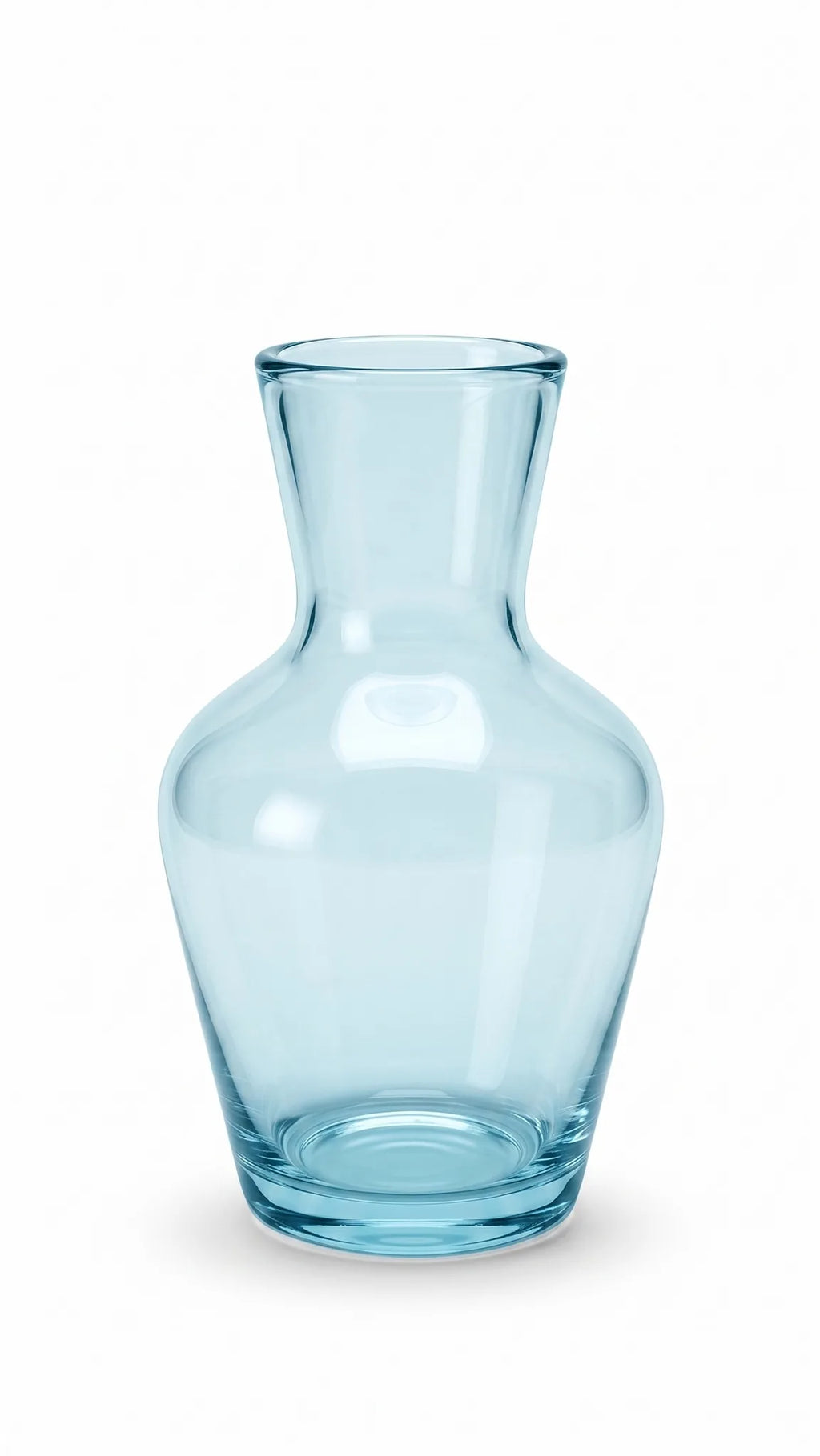Decanter Glass Flower Vase – Blue (5.5") - view 2
