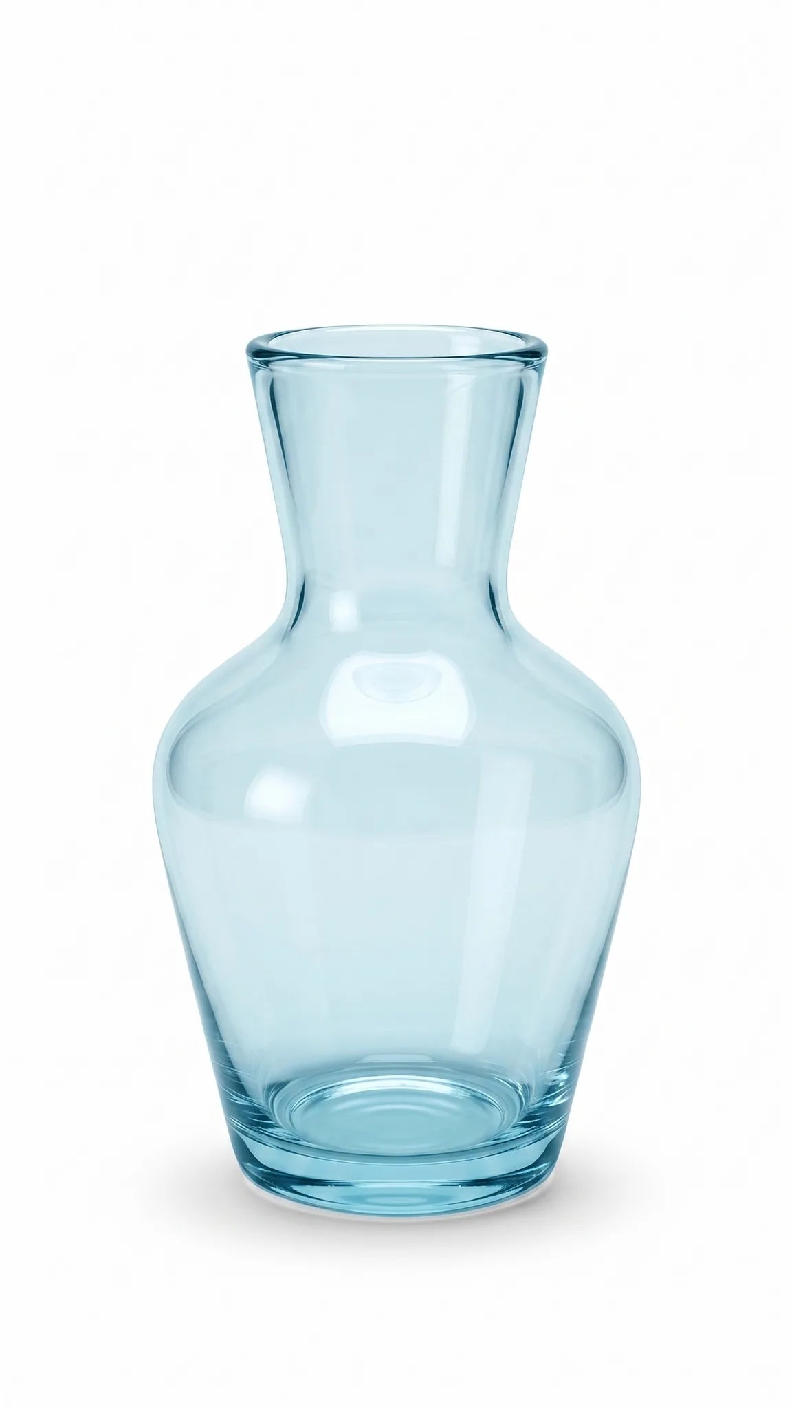 Decanter Glass Flower Vase – Blue (5.5") - view 2