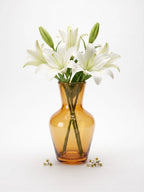 Decanter Glass Flower Vase – Gold (5.5")
