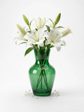 Decanter Glass Flower Vase – Green (5.5")