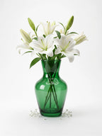 Decanter Glass Flower Vase – Green (5.5")